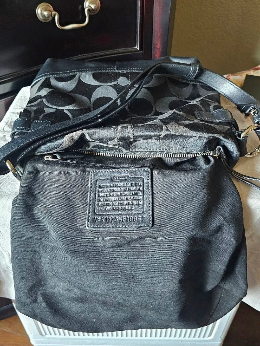 Coach Signature Optic Chain Duffle Style Bag